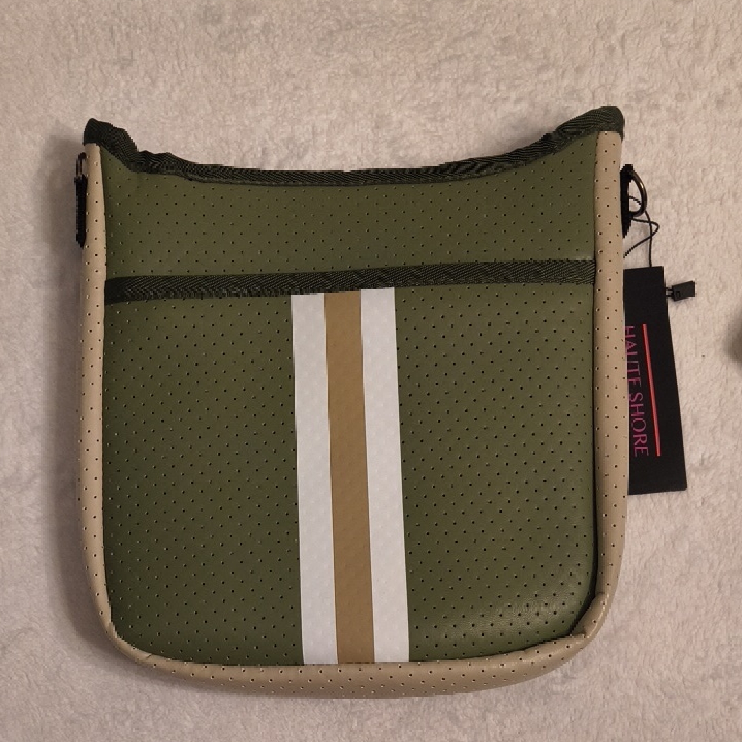 Haute Shore Jeri Spruce Green And Tan Crossbody Bag